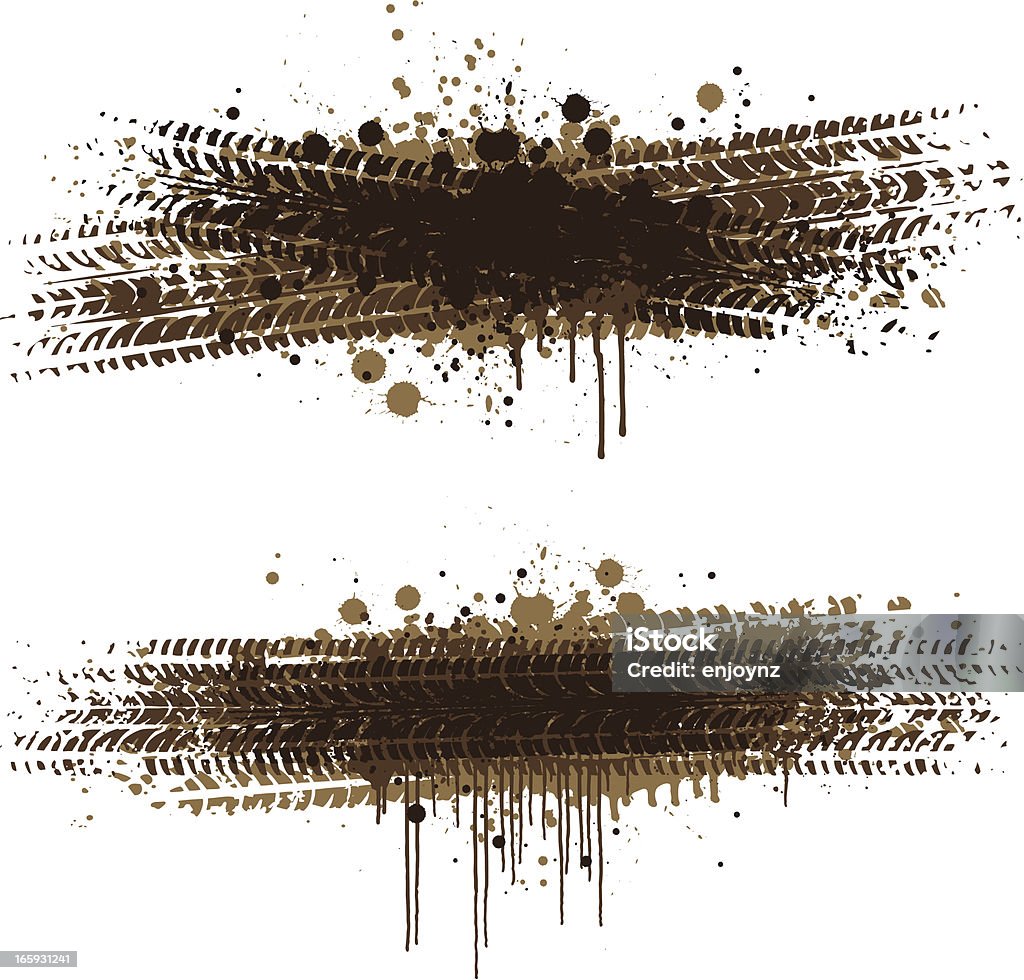 Grunge splats neumático - arte vectorial de Lodo libre de derechos