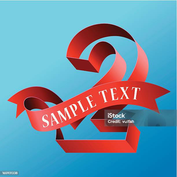 Cursive Ribbon Cursive Ribbon Bold Number 02 Stock Illustration - Download Image Now ...