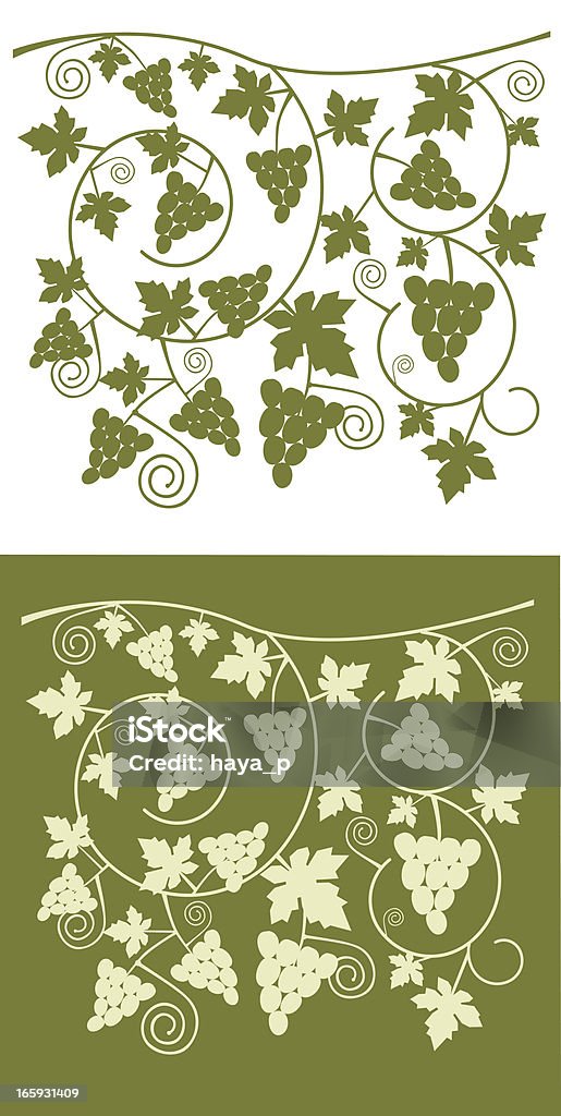 ブドウ、装飾的な要素 - ブドウの葉のロイヤリティフリーベクトルアート