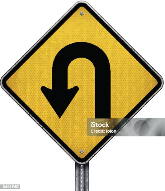 Utour Sign Example U Turn Road Sign Stock Illustration - Download Image Now - Cut Out ...