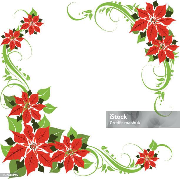 Vetores de Poinsettia Design Floral e mais imagens de Arte e Artesanato - Assunto - Arte e Artesanato - Assunto, Artigo de decoração, Azevinho