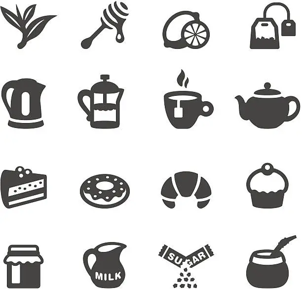 Vector illustration of Mobico icons - Tea
