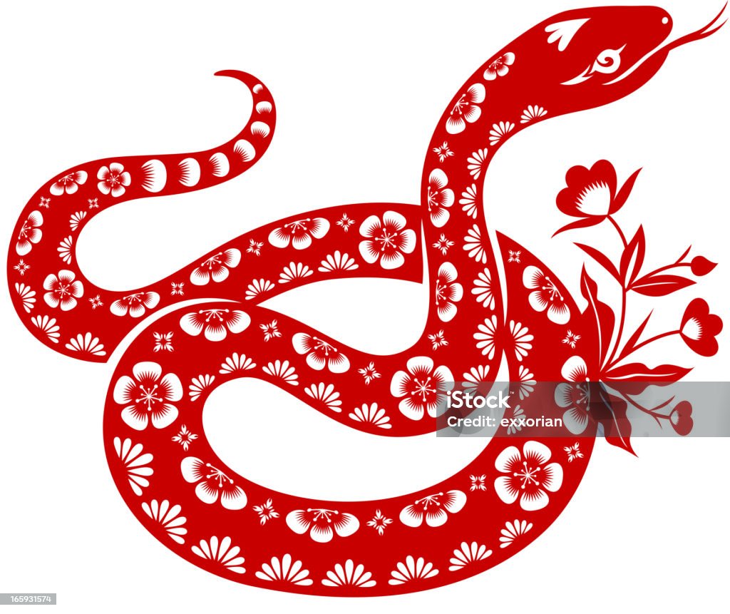 Ano da Serpente - Royalty-free Cobra arte vetorial