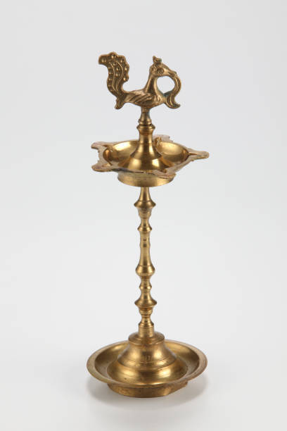 istock Diwali peacock oil lamp stand 1659315910
