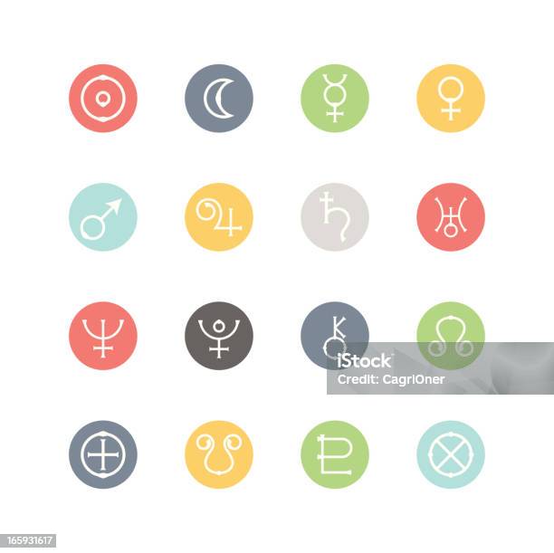 Astrological Planets Icons Minimal Style Stock Illustration - Download Image Now - Planet - Space, Planetary Moon, Pluto - Dwarf Planet