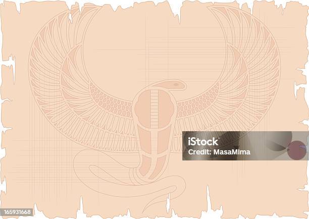 Egyptian Wąż Na Papirus - Stockowe grafiki wektorowe i więcej obrazów Część ciała zwierzęcia - Część ciała zwierzęcia, Dekoracja, Gad