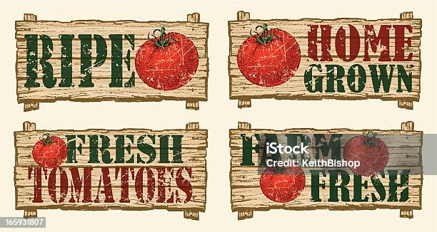 Tomate Panneauxfarmers Market Vecteurs libres de droits et plus d'images vectorielles de Signalisation - Signalisation, Marché paysan, Aliment