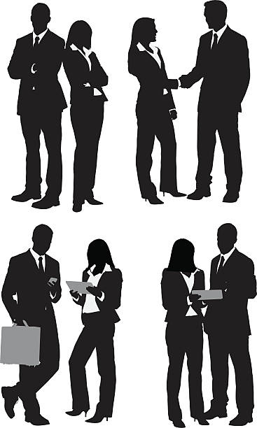 mehrere bilder von geschäftsleuten - businessman occupation professional occupation business person stock-grafiken, -clipart, -cartoons und -symbole