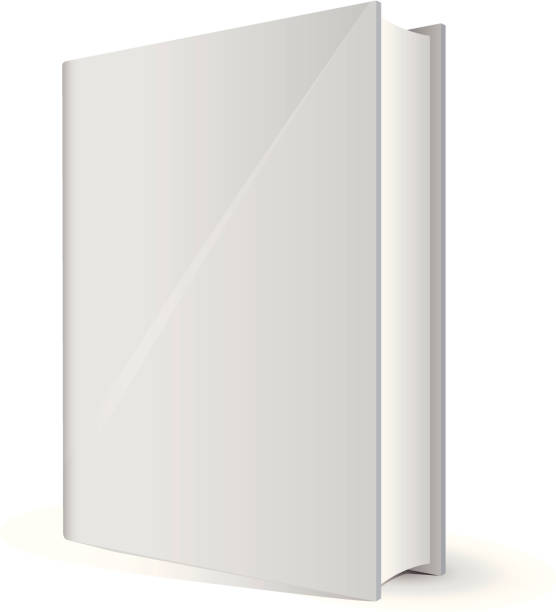 ilustrações, clipart, desenhos animados e ícones de branco livro com capa em branco - paperback white background book front view