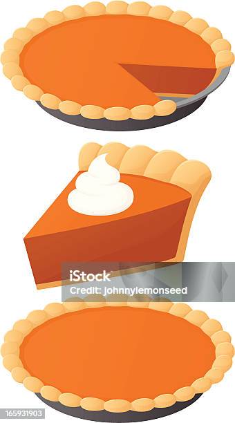 Pumpkin Pie Stock Illustration - Download Image Now - Pumpkin Pie, Sweet Pie, Vector