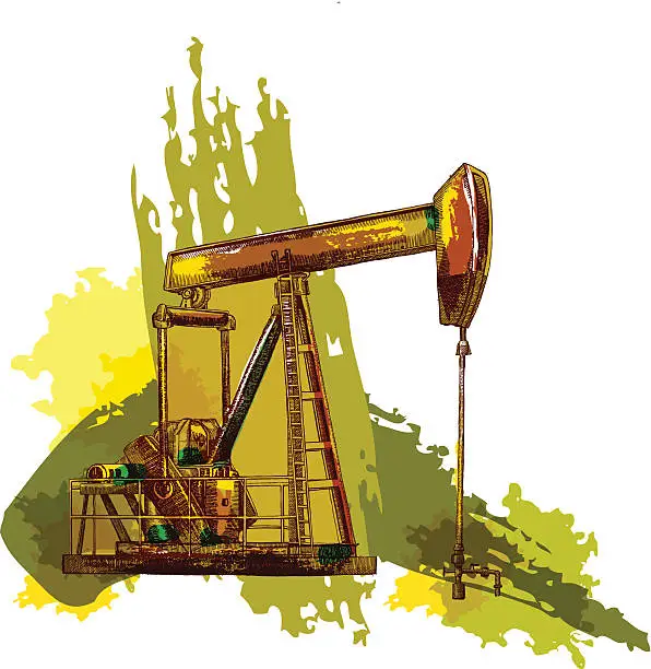 Vector illustration of Oil Rig