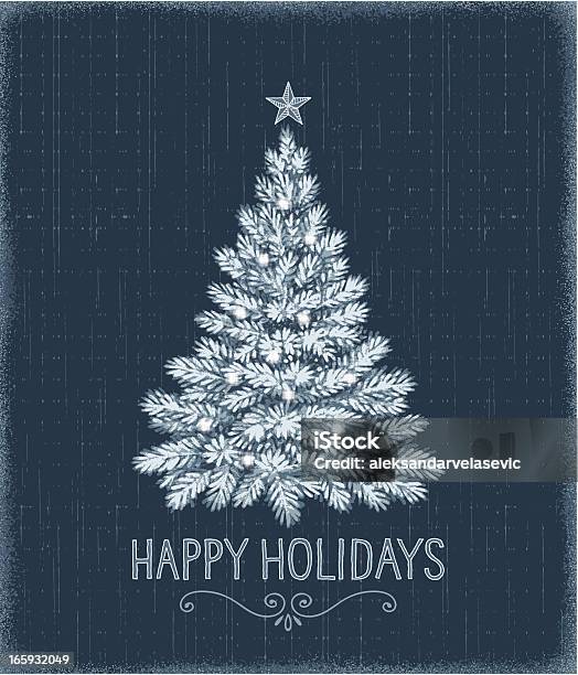 크리스마스 트리 그림이요 크리스마스 트리에 대한 스톡 벡터 아트 및 기타 이미지 - 크리스마스 트리, 흰색, 일러스트레이션