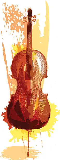 Vector illustration of Cello