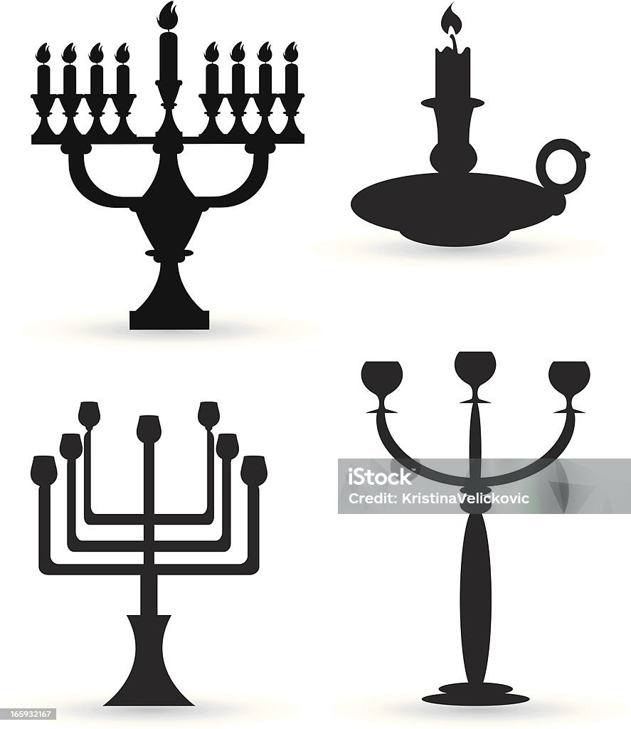 candlesticks silhouette vector file of candlesticks silhouette Candlestick Holder stock vector