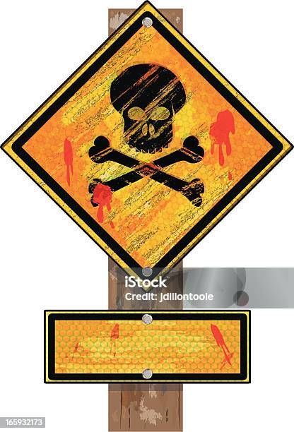 危険標識のスカルとクロスボーングランジ - おびえるのベクターアート素材や画像を多数ご用意 - おびえる, からっぽ, イラストレーション