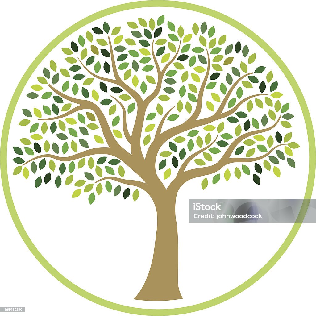 Round arbre Symbole - clipart vectoriel de Arbre libre de droits