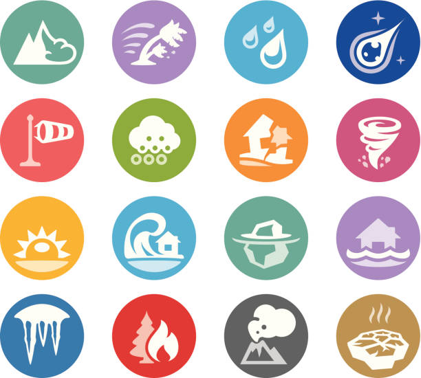 cataclysm und katastrophe/wheelico symbole - aktiver vulkan stock-grafiken, -clipart, -cartoons und -symbole