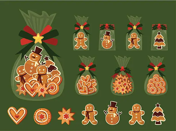 Vector illustration of Christmas cookies