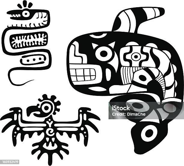 Azteken Art Stock Vektor Art und mehr Bilder von Tätowierung - Tätowierung, Aztekisch, Muster