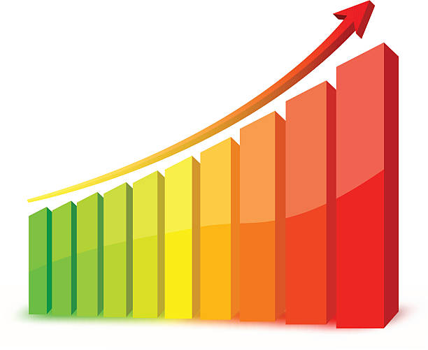 ビジネスグラフ - performance chart optimization boost点のイラスト素材／クリップアート素材／マンガ素材／アイコン素材