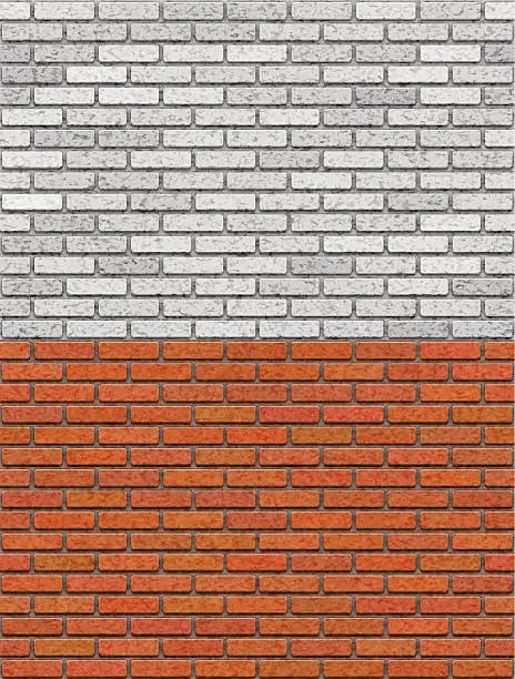 Vector illustration of Brick Wall Seamless Pattern