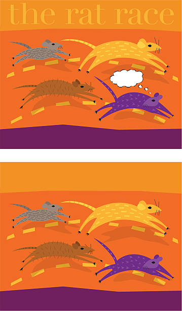 The Rat Race vector art illustration