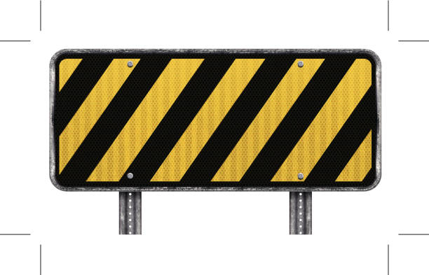 istock yellow and black end of road barrier 165932568