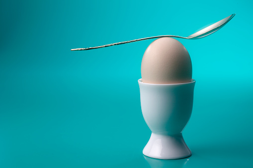 spoon well balance on top of egg