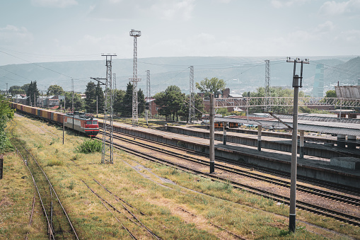 Central Railway Train station Tbilisi. Georgia