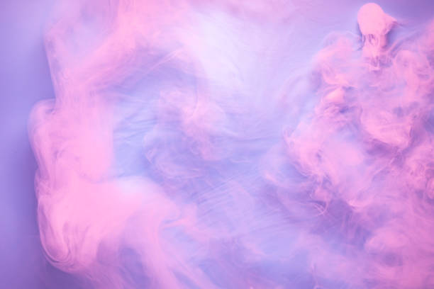 istock Pink and purple smoke on light blue background. Soft smoke texture 1659367919