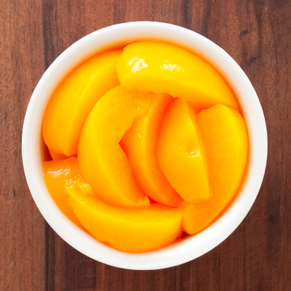 peach fruit on white background