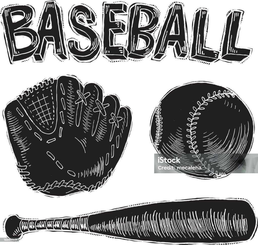 Baseball Graphic Reverse Baseball Reverxe Ink Stock Illustration - Download Image Now - Baseball ...
