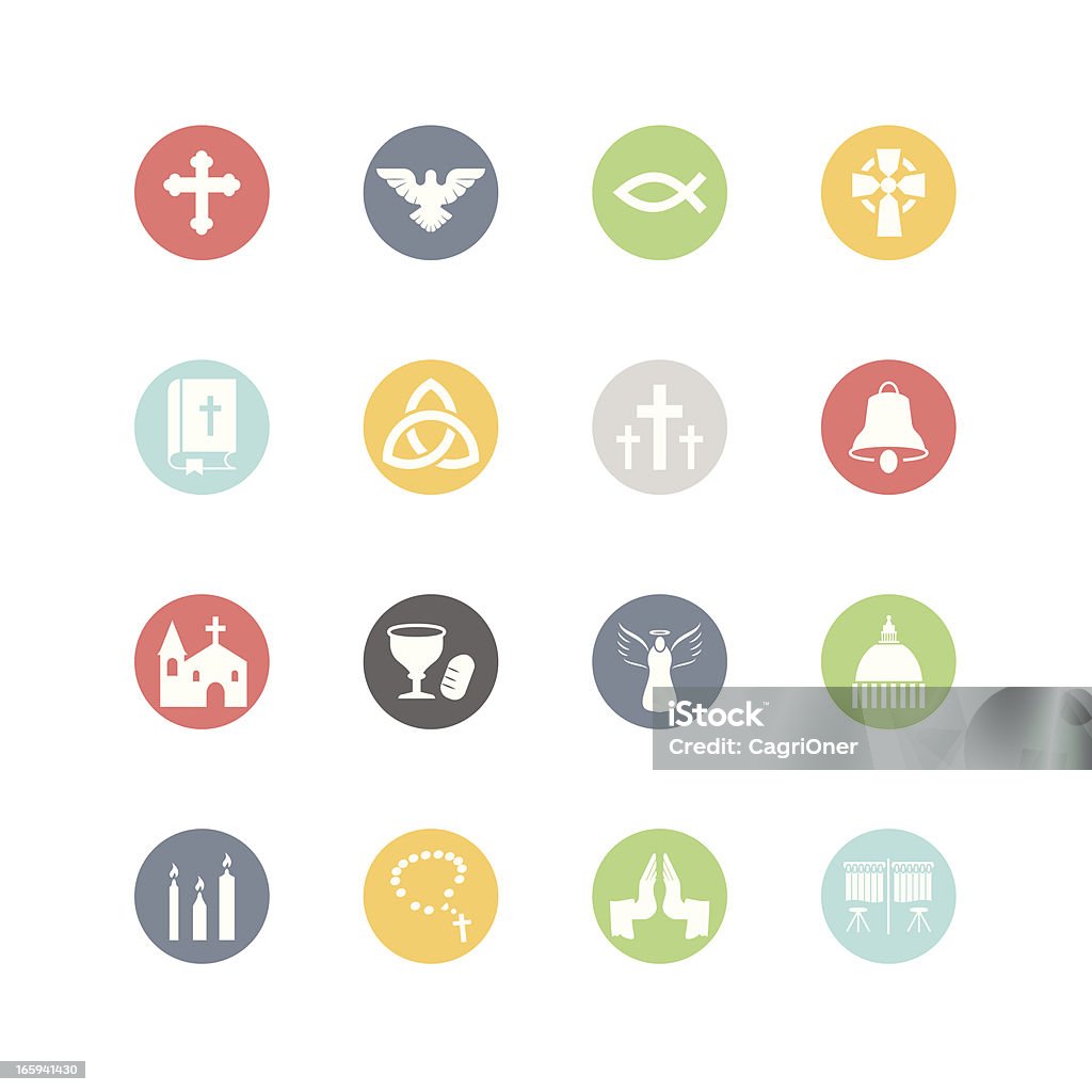 Chrześcijaństwo ikony: Minimalistyczny styl - Grafika wektorowa royalty-free (Święta Trójca)