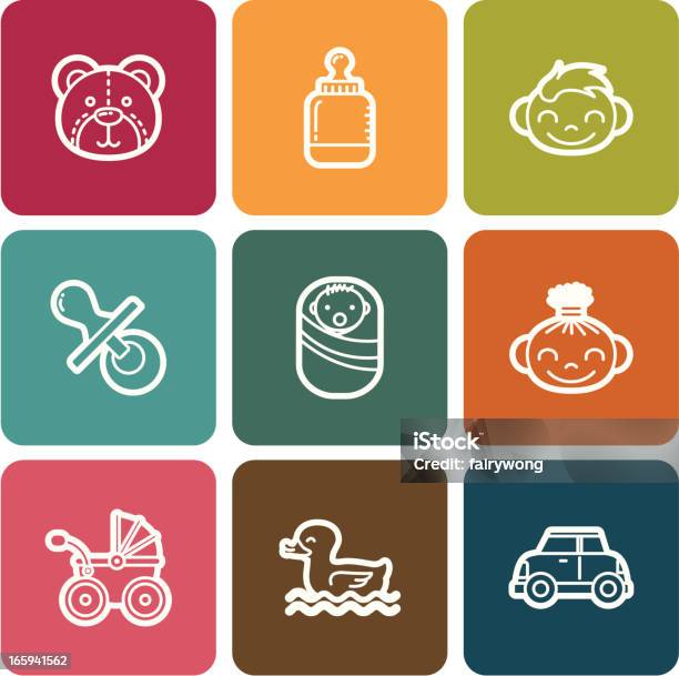 Baby Icons Stock Illustration - Download Image Now - Baby - Human Age, Baby Bottle, Baby Girls