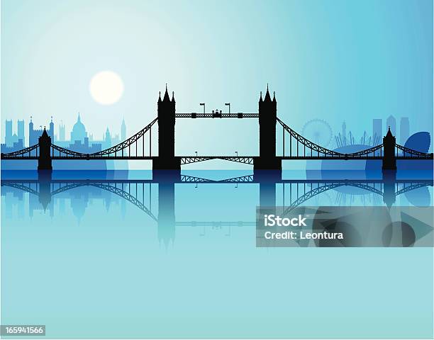 Tower Bridge De Londres Vecteurs libres de droits et plus d'images vectorielles de Horizon urbain - Horizon urbain, Londres, Nuit