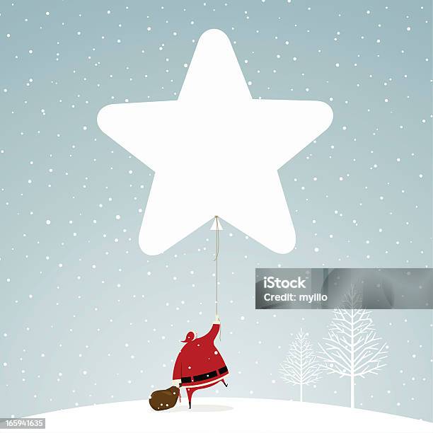 Vetores de Natal Papai Noel Neve Star Snowing Ilustração Em Vetor e mais imagens de Natal
