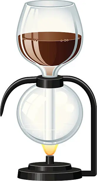 Vector illustration of Siphon/Vacuum Coffee Maker