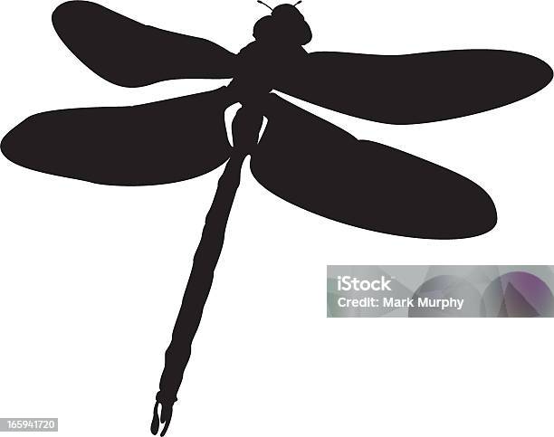 Dragonfly In Silhouette Stock Illustration - Download Image Now - Dragonfly, In Silhouette, Vector