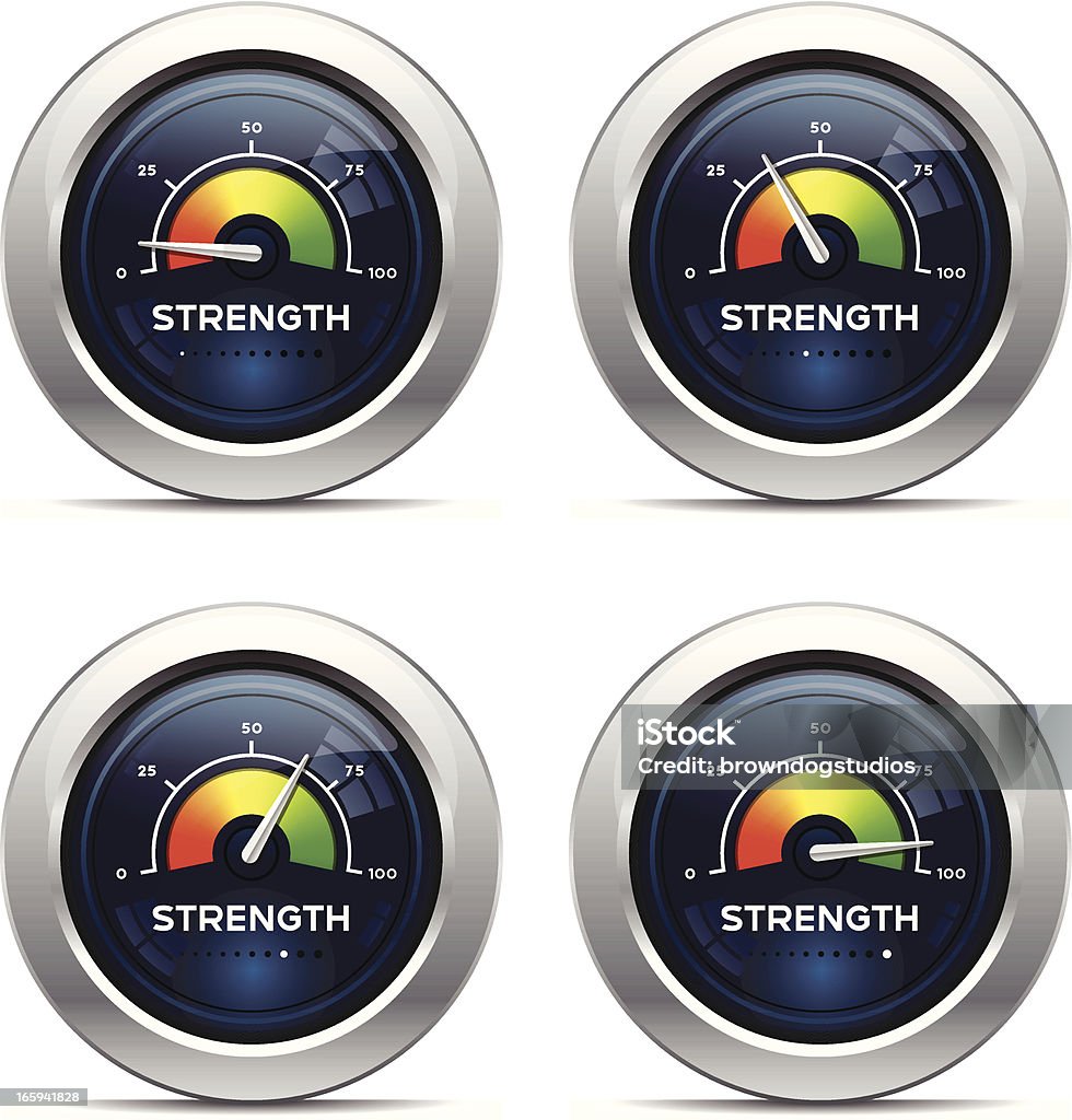 Strength Barometer Strength Dashboard Stock Illustration - Download Image Now - Barometer ...