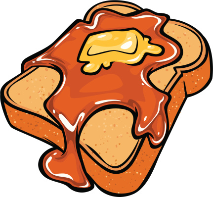 cartoon illustration of french toast