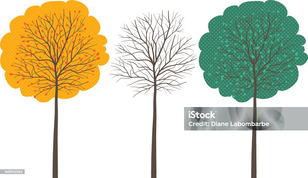 Einfache Comic Bäumen - Lizenzfrei Kahler Baum Vektorgrafik