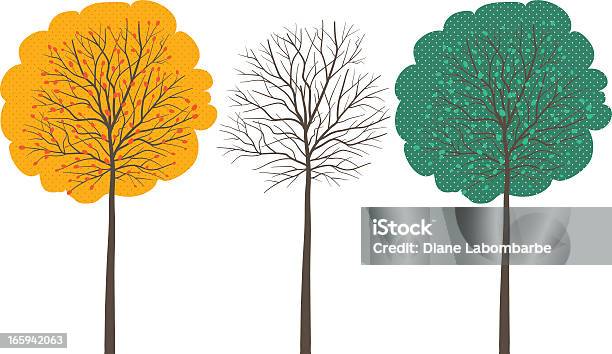 Einfache Comic Bäumen Stock Vektor Art und mehr Bilder von Kahler Baum - Kahler Baum, Baum, Blatt - Pflanzenbestandteile