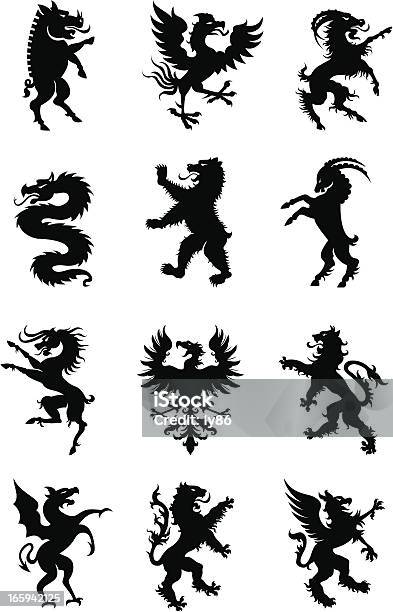 Heraldry Animals Stock Illustration - Download Image Now - Coat Of Arms,  Animal, Medieval - iStock