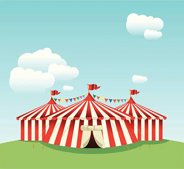 Vector illustration of Circus Tent