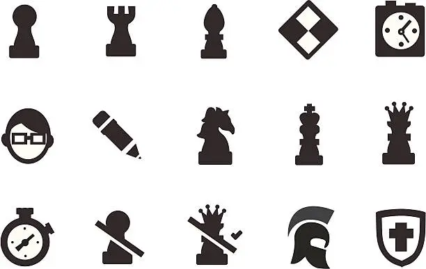 Vector illustration of Chess Icons