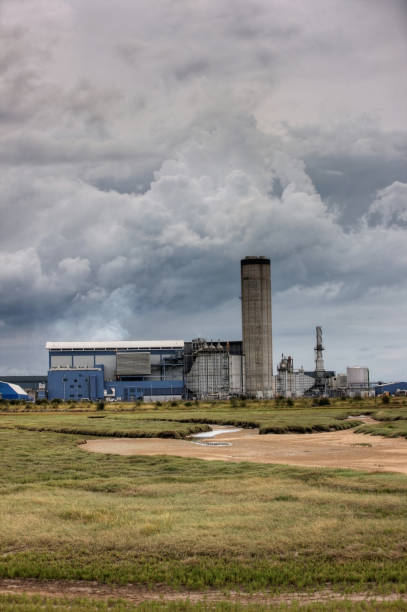 istock Oil refinery plant dark sky 165942535