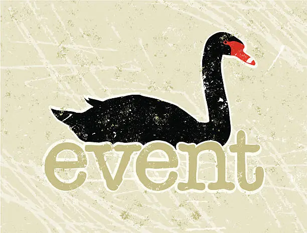 Vector illustration of Black Swan Event Text