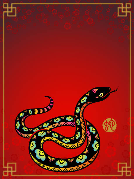 해 스네이크 - china chinese culture chinese script 2013 stock illustrations