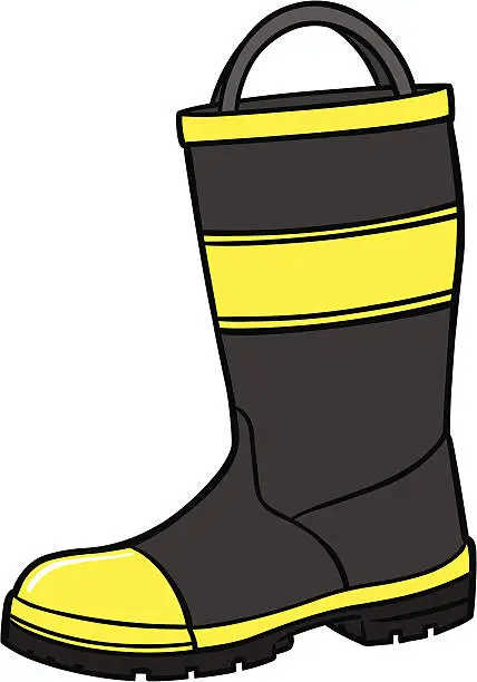 Vector illustration of Fireman Boot