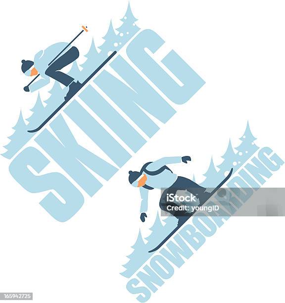스키타기 스노우보딩 스키타기에 대한 스톡 벡터 아트 및 기타 이미지 - 스키타기, 스키, 스노우 보드